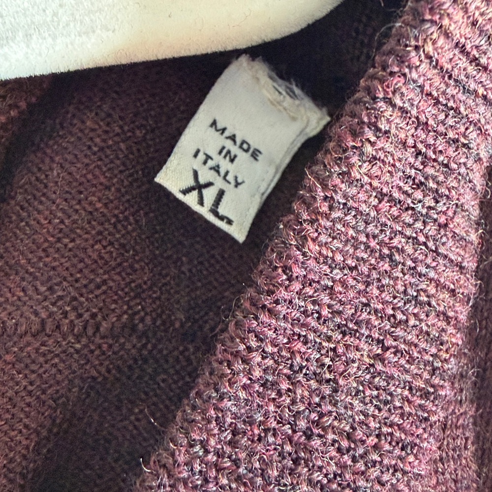 Maison Martin Margiela Maroon Crewneck long sleeve wool jumper x-large - Picture 8 of 10